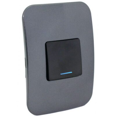 VETi 1 - One Lever One-Way Black Switch with Locator - Black + Gun Metal Complete