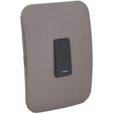 VETi 1 - One Lever Two-Way Black Switch with Locator - Black + Bronze Complete