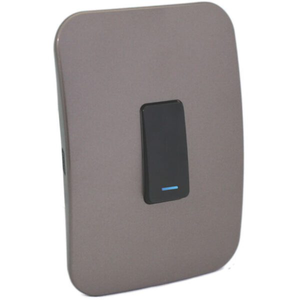 VETi 1 - One Lever One-Way Black Switch with Locator - Black + Bronze Complete