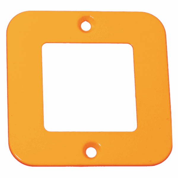 VETi 1 - One Double Module Cover Plate - Orange Industrial & Weatherproof
