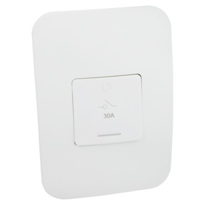 VETi 1 - 30A Double Pole Isolator with Indicator - White Complete