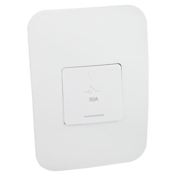 VETi 1 - 30A Double Pole Isolator with Indicator - White Complete