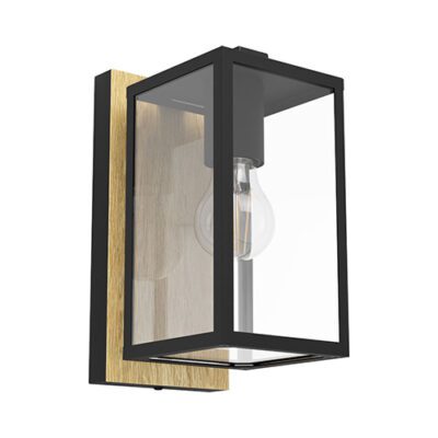 Eurolux Budrone Outdoor Wall Light  Black E27 1x40w - O643