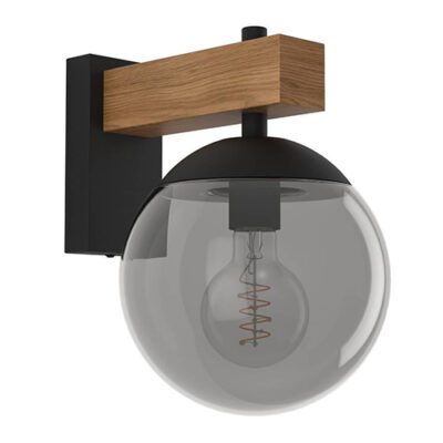 Eurolux Bufalata Outdoor Wall Light  Black/Brown E27 1x40w - O645