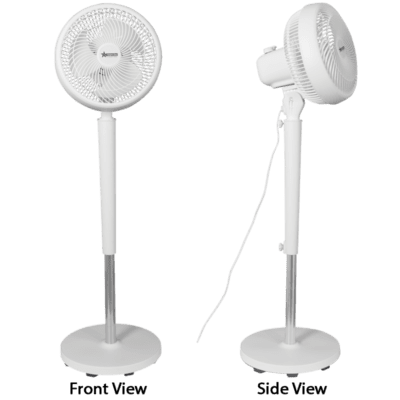 Brightstar FAN027 WHITE 10” (25.4cm) Floor Fan, 3 Speed Control