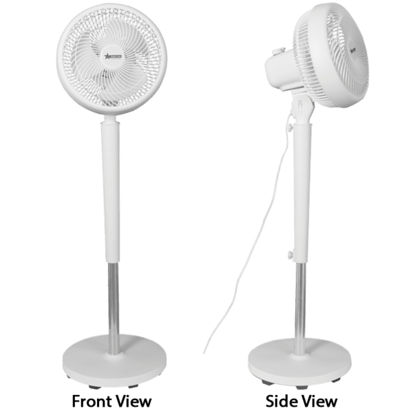 Brightstar FAN027 WHITE 10” (25.4cm) Floor Fan, 3 Speed Control