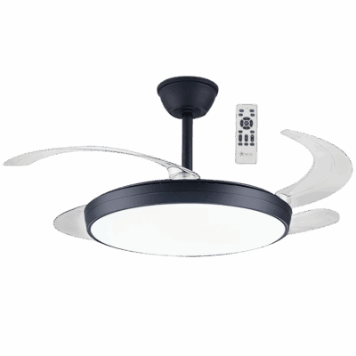 Brightstar FCF093 BLACK Black with Clear ABS Foldable Blades
