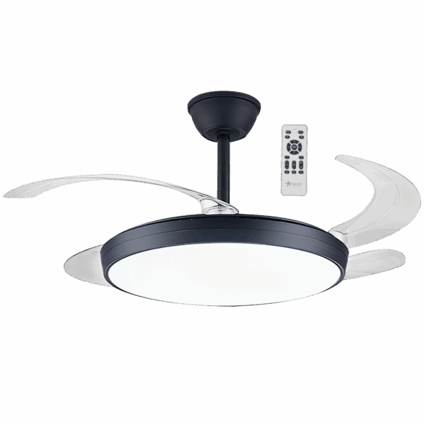 Brightstar FCF093 BLACK Black with Clear ABS Foldable Blades