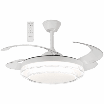 Brightstar FCF094 WH White Fan with Clear ABS Foldable Blades