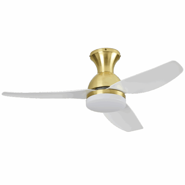 Brightstar FCF101 BRASS Antique Brass Fan with White ABS Blades