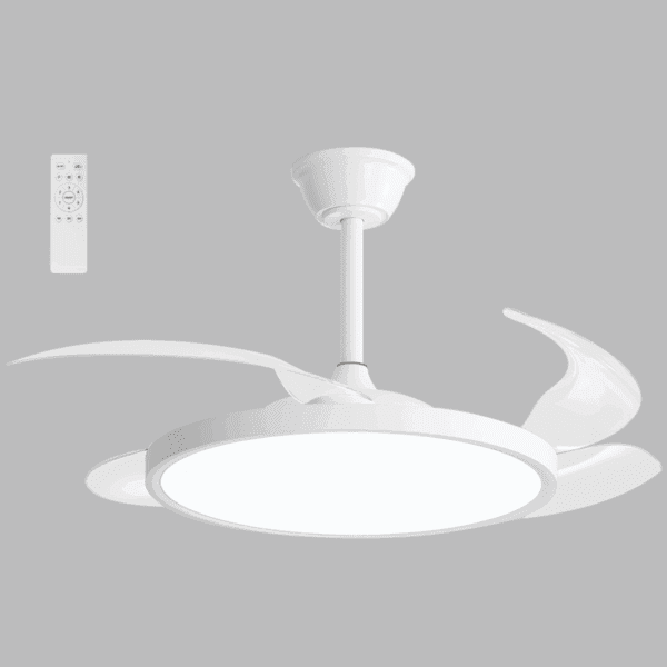 Brightstar FCF105 WHITE Foldable Blade Ceiling Fan with Remote