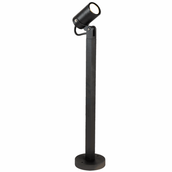 Brightstar GS017 BK LED, Aluminium Bollard with Clear Glass Cover