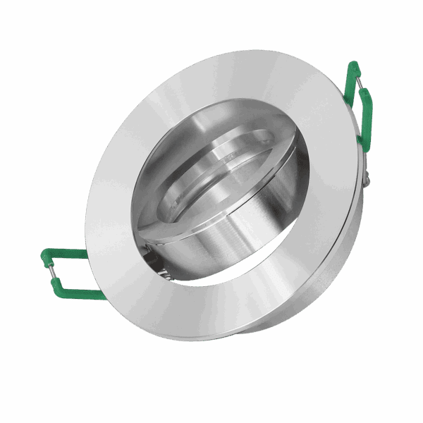 Mesmerize Tiltable CNC Cut Pure Aluminium Downlighter Fitting – Silver - Image 2
