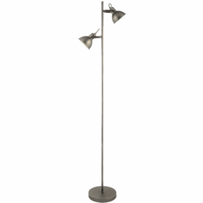 Brightstar SL062 ANTIQUE SV Matt Antique Silver 2 Light Floor Lamp