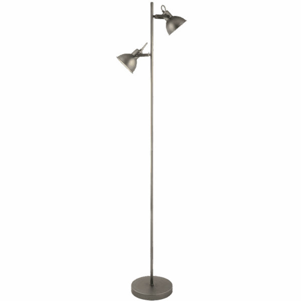 Brightstar SL062 ANTIQUE SV Matt Antique Silver 2 Light Floor Lamp