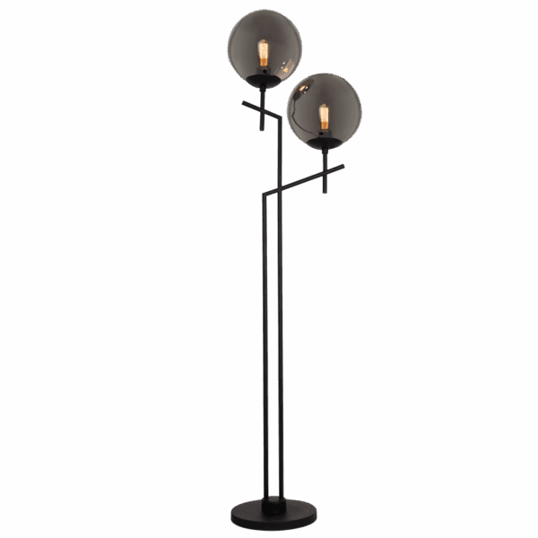 Brightstar SL072 BK Metal Base with Smoke Glass