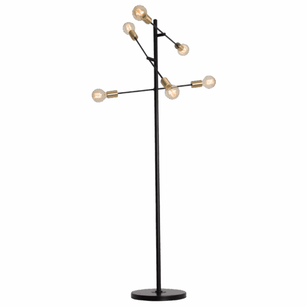 Brightstar SL080 BK Metal Floor Standing Lamp