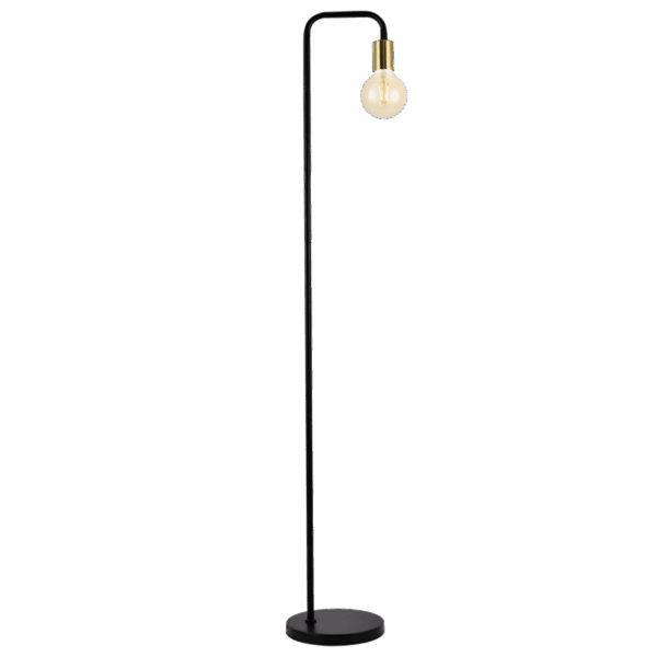 Brightstar SL408 BLACK Metal Floor Lamp with On/Off Foot Switch