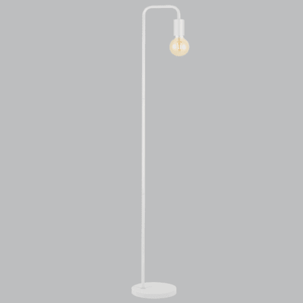 Brightstar SL409 WHITE Metal Floor Lamp with On/Off Foot Switch
