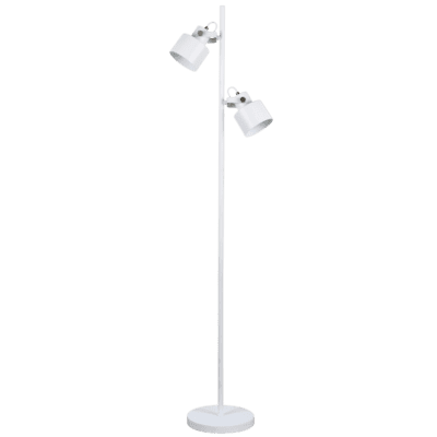 Brightstar SL437 WH Metal Standing Lamp with On / Off Foot Switch