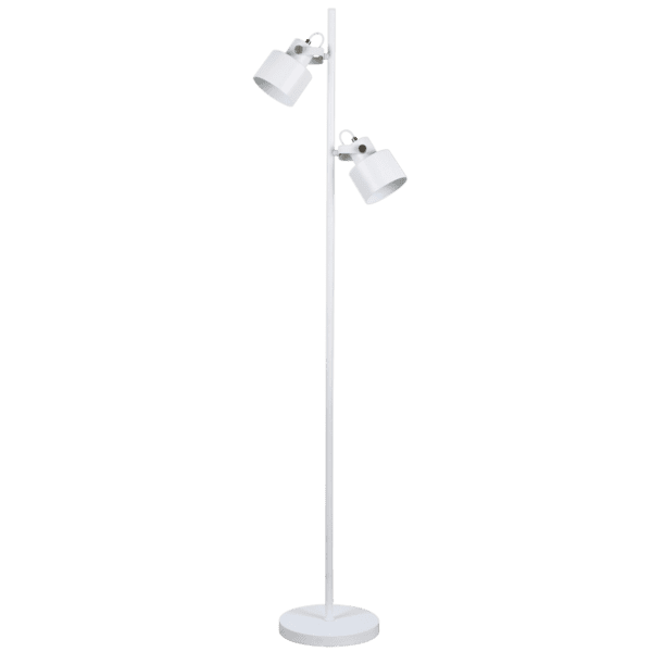 Brightstar SL437 WH Metal Standing Lamp with On / Off Foot Switch