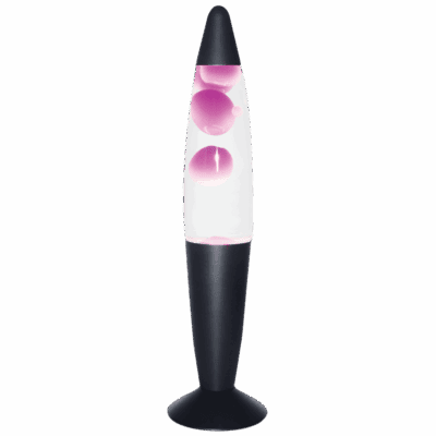 Brightstar TL111 PINK/CLEAR Lava Lamp with Matt Black Base