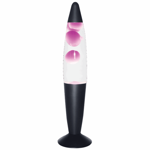 Brightstar TL111 PINK/CLEAR Lava Lamp with Matt Black Base
