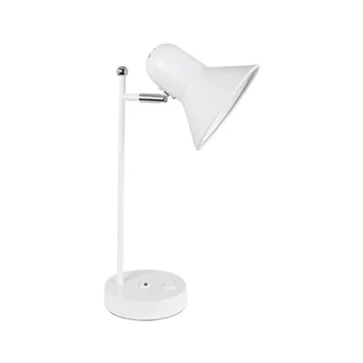 Brightstar TL186 WH Metal Desk Lamp with On/Off Switch