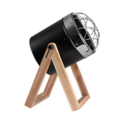 Brightstar TL195 BK Polished Chrome, Metal and Wood Desk Lamp