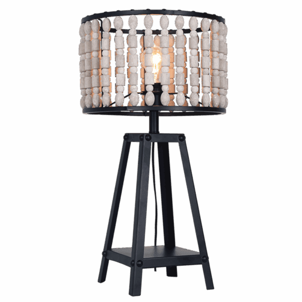 Brightstar TL650 BEAD Metal and Wood Bead Table Lamp