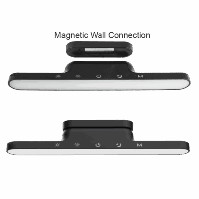 Brightstar TL682 BK Magnetic Rechargeable LED Table or Wall Lamp with Touch Control, USB Cable