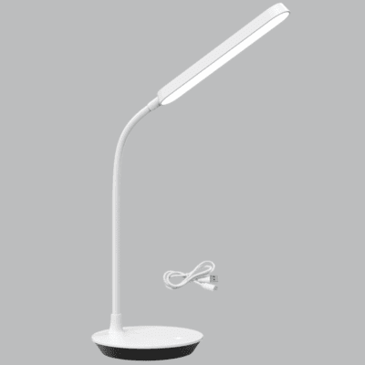 Brightstar TL685 WH Rechargeable LED Table Lamp with Flexible Arm, Touch Control and Type C USB Cable