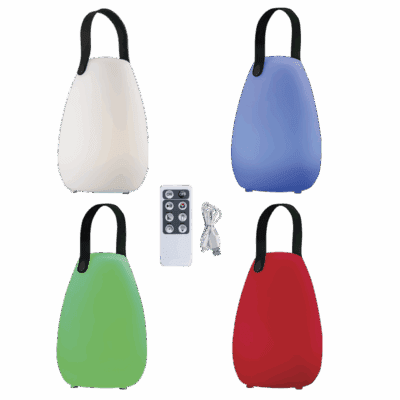 Brightstar TL703 WH Outdoor Colour Changing Rechargeable Lamp with Remote Control and USB Charging Cable, IP44