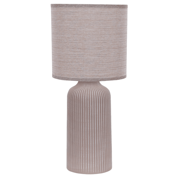 Brightstar TL837 BROWN Ceramic Base with Cream Fabric Shade