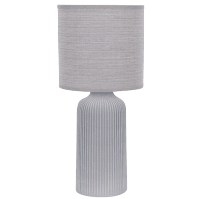 Brightstar TL838 GREY Ceramic Base with Cream Fabric Shade
