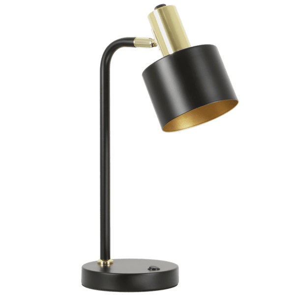 Brightstar TL846 BLACK Metal Table Lamp with Moveable Head