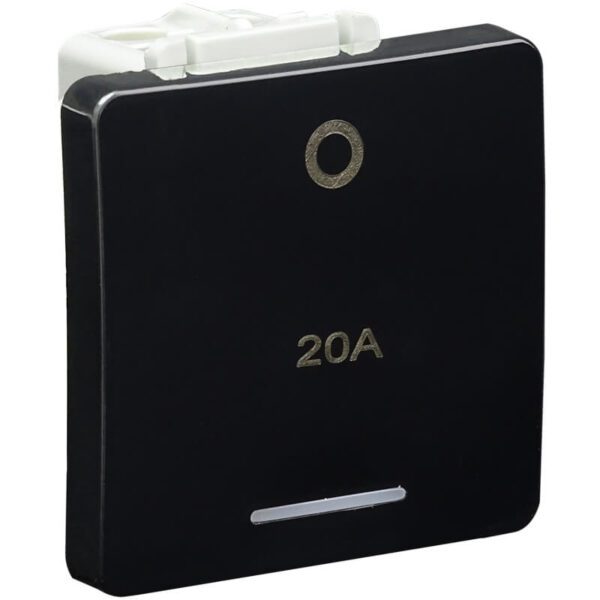VETi 1 -20A Double Pole Switch (2 Module) - Black Modular