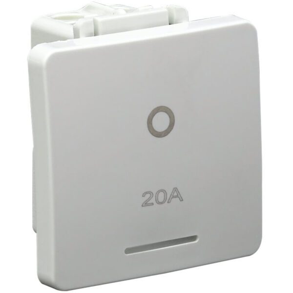 VETi 1 -20A Double Pole Switch (2 Module) - White Modular