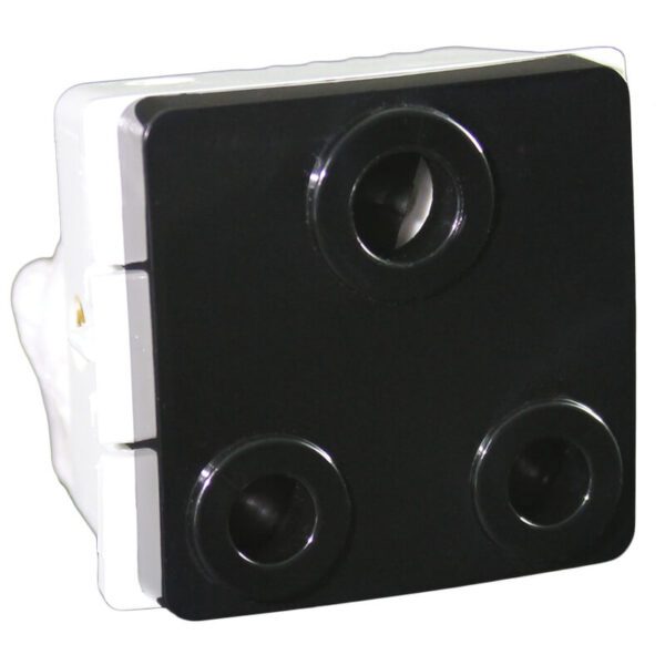 VETi 1 - 16A RSA Socket Outlet - Black Modular