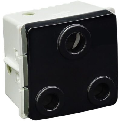 VETi 1 - 16A RSA Dedicated Socket Outlet - Black Modular