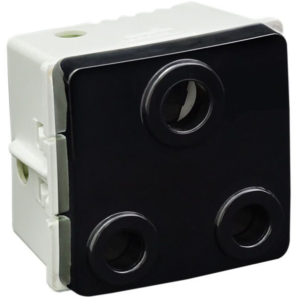 VETi 1 - 16A RSA Dedicated Socket Outlet - Black Modular