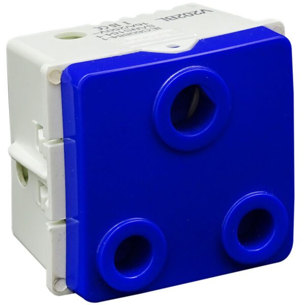 VETi 1 - 16A RSA Dedicated Socket Outlet - Blue Modular