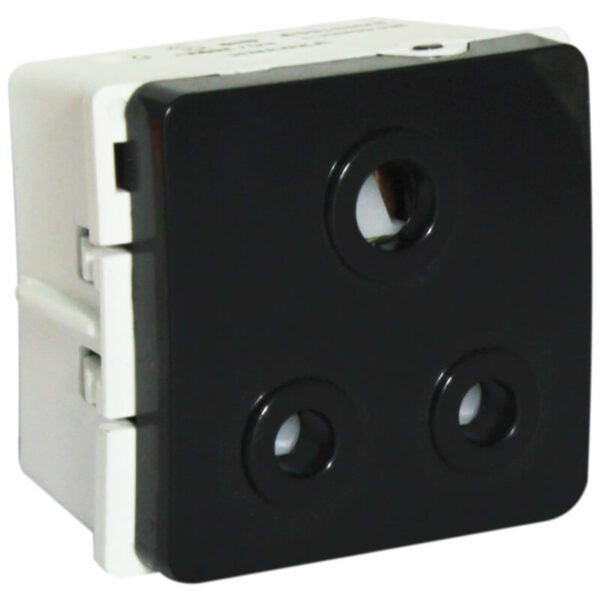 VETi 1 - 6A RSA Socket Outlet - Black Modular