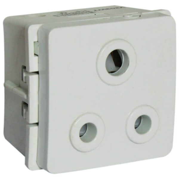 VETi 1 - 6A RSA Socket Outlet - White Modular