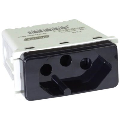 VETi 1 - Partially Dedicated V-Slim Socket Outlet - Black Modular