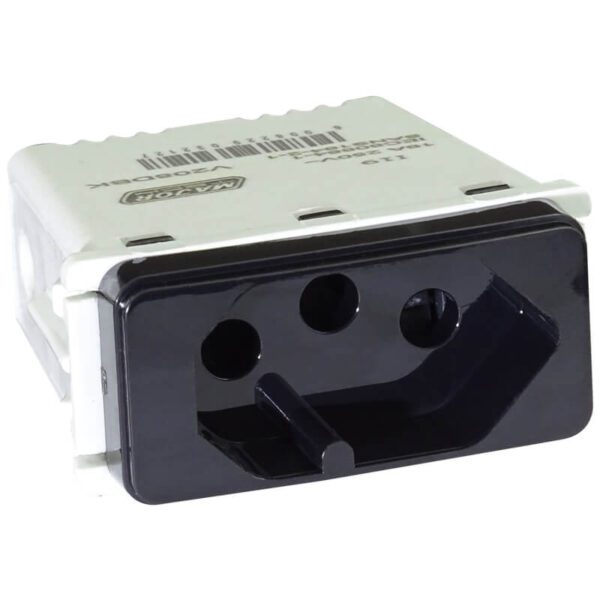 VETi 1 - Partially Dedicated V-Slim Socket Outlet - Black Modular