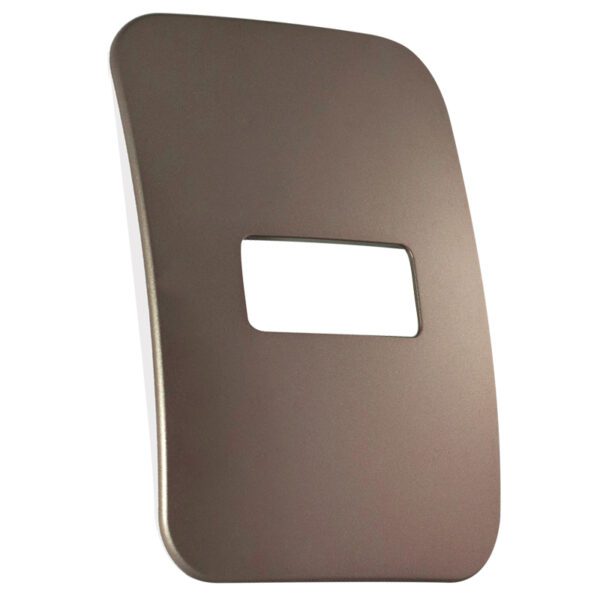 VETi 1 - One Single Module Horizontal Cover Plate White Trim - Bronze Modular