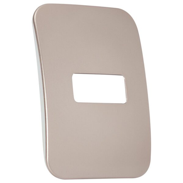 VETi 1 - One Single Module Horizontal Cover Plate White Trim - Champagne Modular