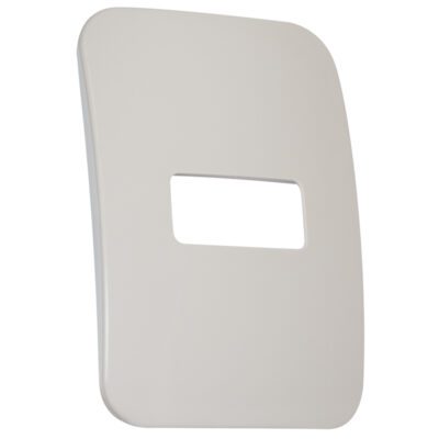 VETi 1 - One Single Module Horizontal Cover Plate White Trim - Cream Modular