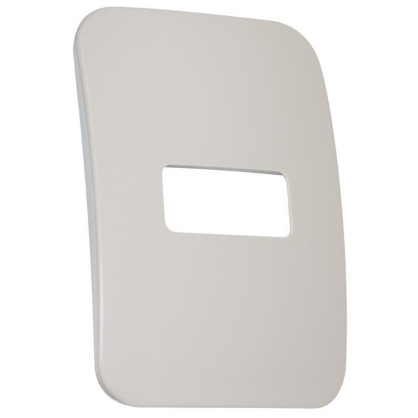 VETi 1 - One Single Module Horizontal Cover Plate White Trim - Cream Modular